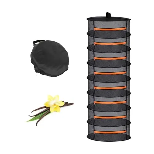 LNGJIN 8-lagiges Trockennetz für Kräuter,Trockennetz, Kräuter Trocknungsnetz,Schichten Kräutertrockner, Netze Herb Drying Rack für Obst, mit Reißverschluss,für Kräuter, Obst, Blumen und Gemüse usw.