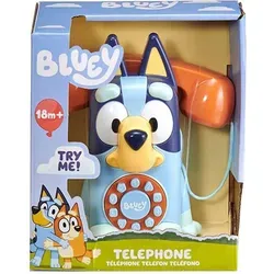 Bluey Telephone - Interaktives Spielzeugtelefon aus der Bluey-Serie, mit Ringtone, Sounds und Musik. Fördert die Sprachentwicklung bei Kleinkindern ab 18 Monaten.
