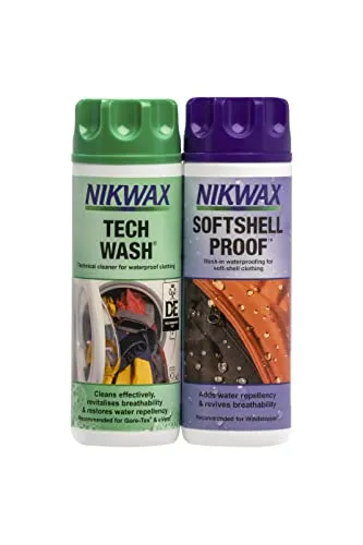Nikwax Tech Wash Doppelpack, wasserbasiert und umweltfreundlich - Camping & Outdoor - Optimiert die Outdoor-Leistung und verlängert die Lebensdauer deiner Ausrüstung mit umweltfreundlichem, fluorkohlenstofffreiem Waschmittel.