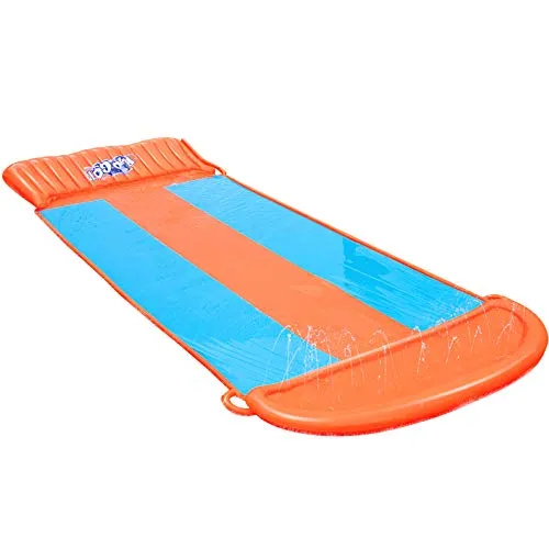 Bestway H2OGO! 3er-Wasserrutsche mit aufblasbarer Startrampe, Triple Ramp Mehrfarbig 549 cm