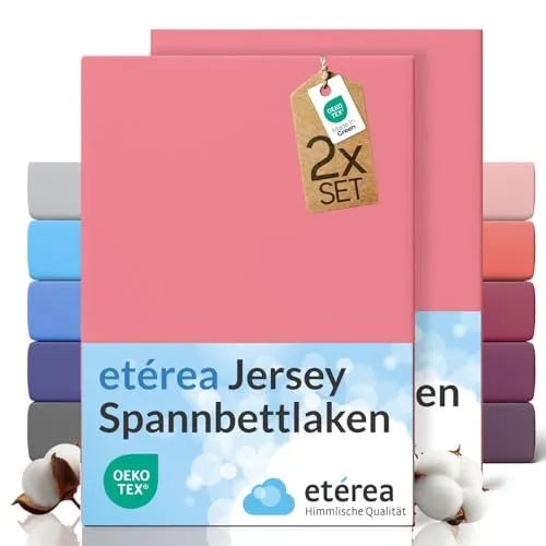 etérea Jersey 2er Set Spannbettlaken 140x200cm
