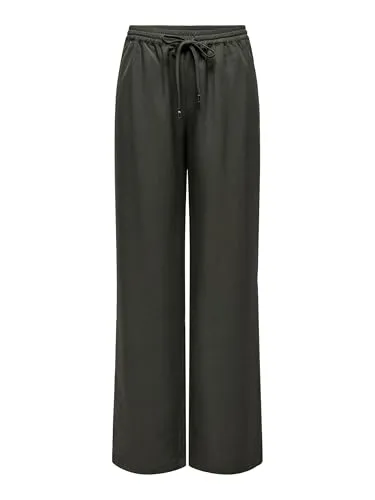 ONLY Chinohose Wide-Leg Ginny - Elegante Damenhose - Jeans, extralanger Schnitt und hohe Taille für eine elegante Silhouette, ideal für Schule, Arbeit oder Alltag. Bequem und vielseitig kombinierbar.