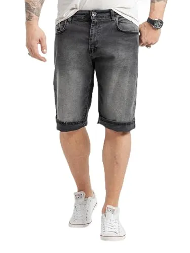 Rock Creek Herren Shorts - Denim Stretch Sommer Shorts in Dunkelgrau W34 - Herren-Shorts aus Baumwolle mit Stretch-Anteil für optimalen Komfort. Sportlicher Regular Fit und 5 Taschen machen diese Jeansshorts perfekt für warme Sommertage.