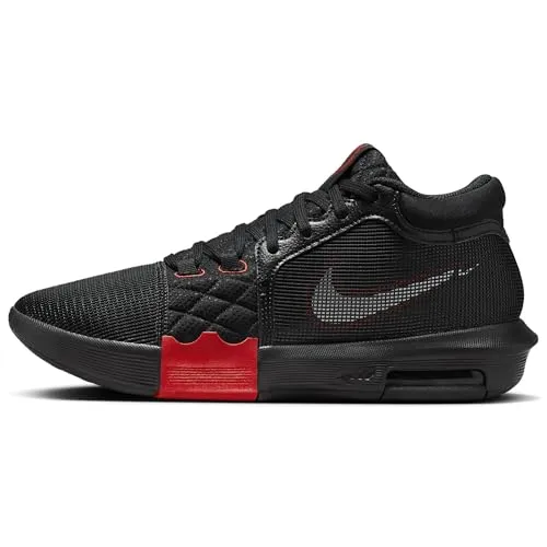 Nike Herren Lebron Witness 8 Basketballschuh, Black/White/University Red, 46 EU
