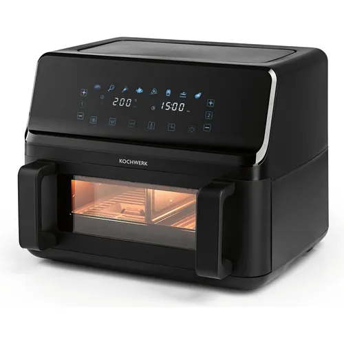 GOURMETmaxx Heißluft-Fritteuse Vario-Doppelkammer 9l