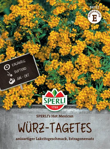 Sperli Blumensamen Würz-Tagetes Hot Mexican, grün
