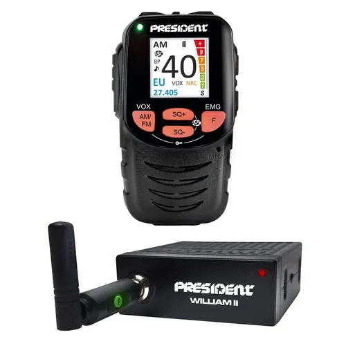 President WILLIAM II CB-Funkgerät Blackbox Bedienteil drahtlos über Bluetooth