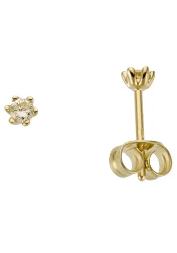 Firetti Paar Ohrstecker Schmuck Geschenk Gold 750 Ohrschmuck Solitär, mit Brillant - Krappenfassung