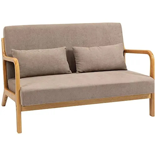 HOMCOM 2-Sitzer Sofa aus Samt in grau von HOMCOM