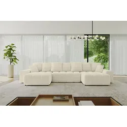 ALTDECOR Wohnlandschaft ENIL-U mit Schlaffunktion in beige von ALTDECOR