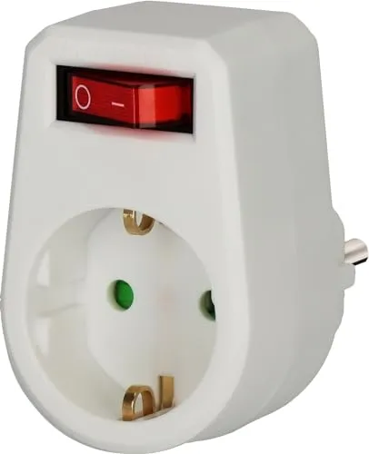 Brennenstuhl 1508070001 Adapterstecker Schutzkontakt mit Schalter