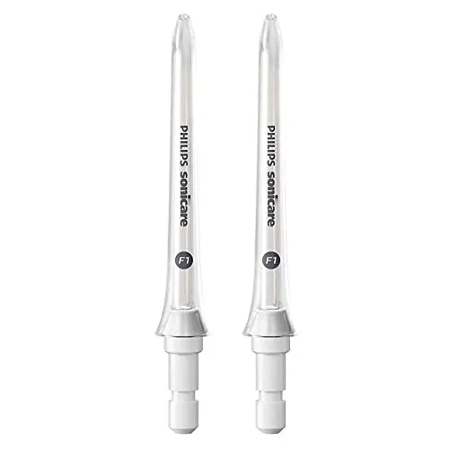 Sonicare Standard Nozzle F1 Bürstenköpfe - 2er Pack Mundspülungsdüsen, kompatibel mit Philips Sonicare, für gründliche Zahnreinigung und effektive Entfernung von Schmutz zwischen den Zähnen.