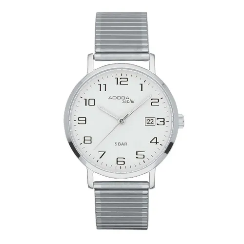 Adora Saphir Herrenuhr AS4246 mit Zugband Edelstahl von Adora