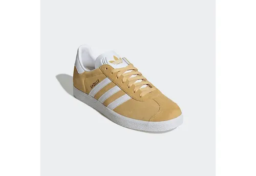 adidas Originals GAZELLE Sneaker beige 42 2/3 EU - Sportliche Sneaker aus Leder und Synthetik in der Farbe Oat/Cloud White/Gold Metallic, ideal für Freizeit und Alltag.