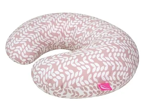 Motherhood Stillkissen ergonomisch, Öko-Tex Standard 100, Blatt rosa Classic - Stillkissen für Mama und Baby, Öko-Tex Standard 100, unterstützt Rückenlage und Bauchlage. Pflegeleicht und nachhaltig, ideal für eine gesunde Entwicklung.