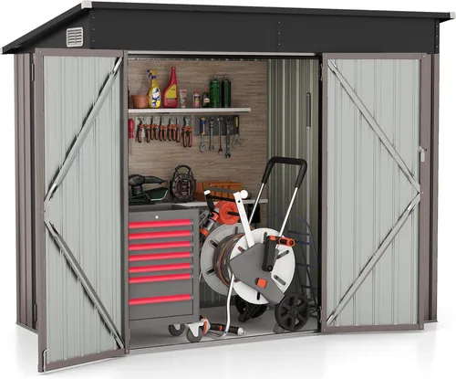 COSTWAY Gartenhaus 235x117x185cm Metall