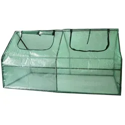 Foliengewächshaus mit 2 Zugriffsfenstern 180 x 90 cm - Garten-Zubehör für optimale Wachstumsbedingungen: Schützt Deine Pflanzen vor Witterungseinflüssen und Schädlingen, sorgt für bessere Ernten und ist einfach aufzubauen.