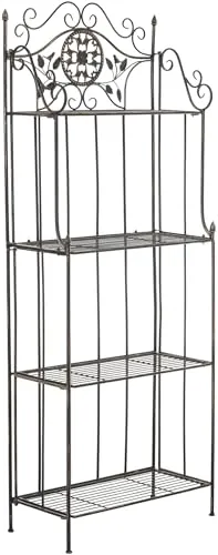 CLP Standregal Flora Eisen, 1er, mit 4 Ablagefächern - Stylisches Standregal aus robustem Eisen mit 4 Ablagefächern. Ideal zur Präsentation von Büchern und Deko. Kompakt und zeitlos, passt perfekt in jedes Zuhause.