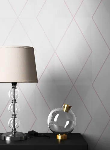 Grafiktapete Vliestapete Weiß Geometrisch