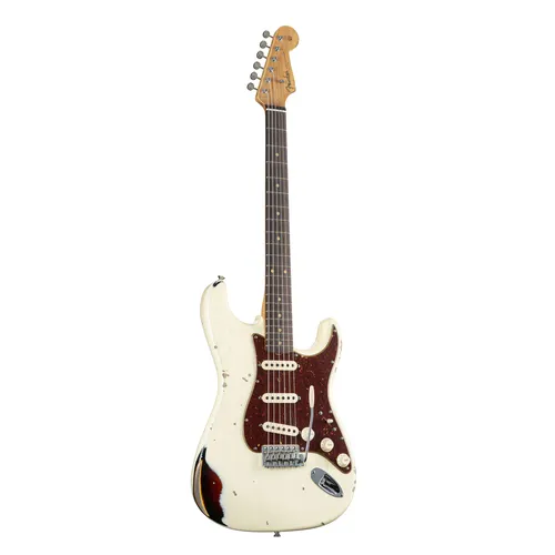Fender Fender 1960 Stratocaster Relic/Closet Classic RW Vintage White 3-Color Sunburst E Gitarre