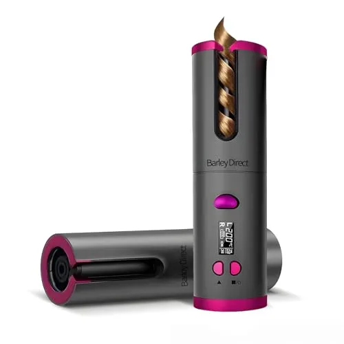 Barley Direct Lockenstab Automatisch Kabelloser Automatischer Lockenstab Wiederaufladbarer Tragbarer Curling Iron Ceramic Lockenstäbe 6 Temperaturstu