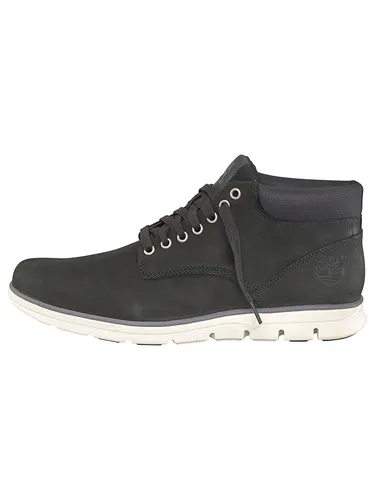 TIMBERLAND BRADSTREET MID LACE UP SNEAKER, Gr. 43 - Sportliche Schnürboots aus schwarzem Nubukleder mit OrthoLite®-Fußbett und Sensorflex™-Technologie für optimalen Komfort. Ideal als Winterstiefel für aktive Tage.