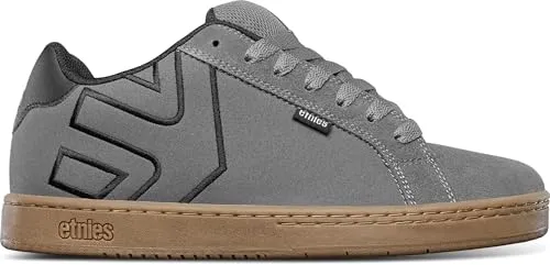 Etnies Fader Sneaker für Herren - Grey Black - Größe 45 EU - Halbschuhe mit robuster vulkanisierter Außensohle, ideal für Skateboarding und Streetstyle. Komfort und zeitloses Design vereinen sich in diesem Must-Have Sneaker.