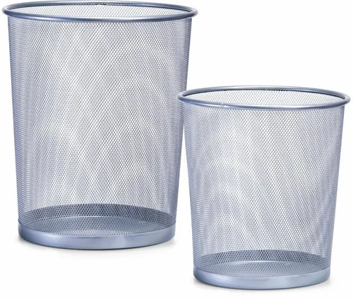 Zeller Present Papierkorb grau 35cm - 2er Set - Praktisches 2er Set aus robustem Metall, ideal für Büro und Haushalt. Mit modernem Design und pflegeleichter Oberfläche bringt dieser Papierkorb Ordnung in jeden Raum.