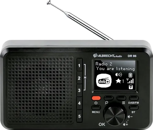 Albrecht DR 86 - Kleines Seniorenradio, DAB+ und UKW, Musik Streaming, integrierter 2200mAh Akku für kabellosen Genuss