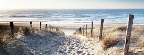 artissimo Glasbild 80x30cm in blau von Artissimo