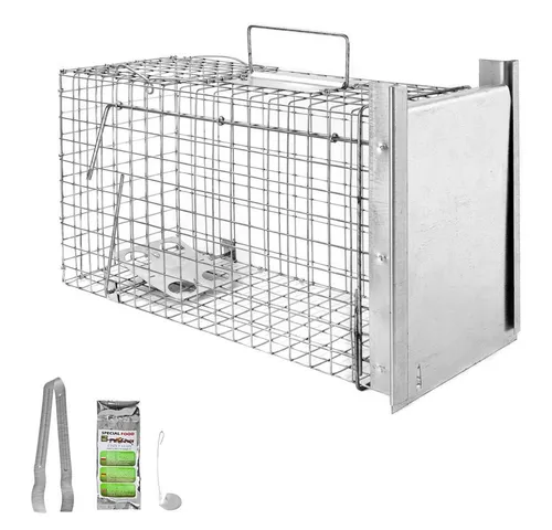Petigi Lebendfalle Marderfalle - Tierfreundliche Drahtfalle - Lebendfalle für Garten und Landwirtschaft, ausgestattet mit Doppelverriegelung und umfassendem Zubehör für sofortigen Einsatz.