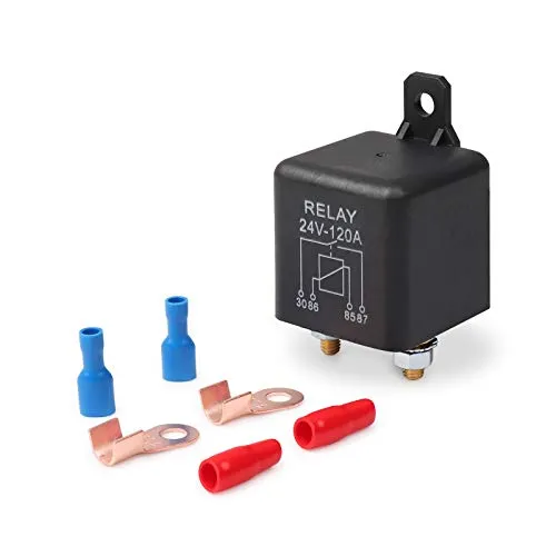 Ehdis Trennrelais 24V 120A 4 Pin Auto Relais Trennrelais Zweitbatterie Black Box Batterie für Automobile Heavy Vehicle-LKW Bagger Van Boo