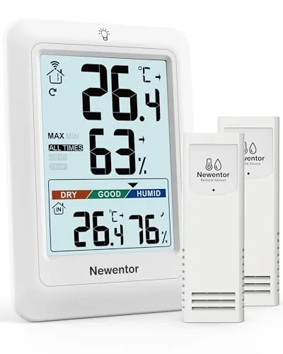 Newentor MAX MIN Thermometer mit Außensensor