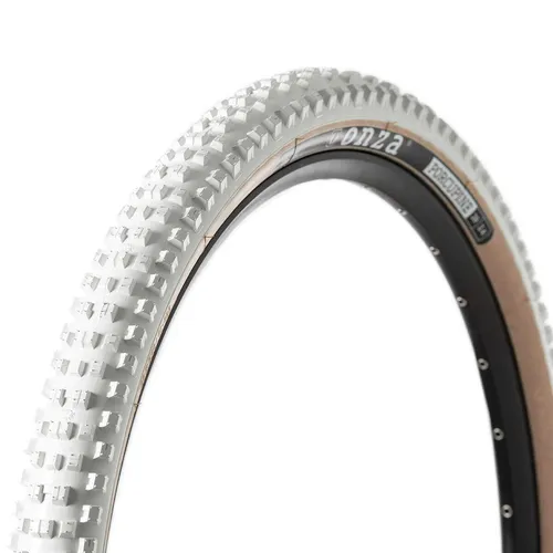Onza Tires Porcupine 2.40 TRC - Vielseitiger MTB Faltreifen in Weiß - Fahrradreifen, ideal für Trail und All Mountain, mit doppelter Lauffläche für maximale Geschwindigkeit und hervorragendem Grip auf schwierigem Gelände.