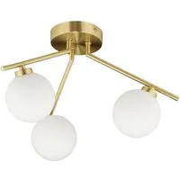 Produktbild Midcentury Deckenlampe mit Kugelleuchte in Gold