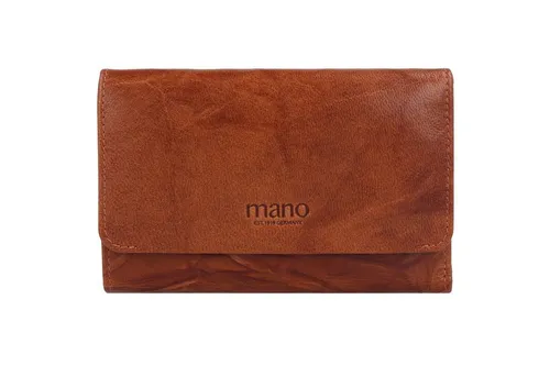 MANO Geldbörse Donna Aurona mit RFID-Blocker - Elegante Geldbörse aus hochwertigem Ziegenleder mit RFID-Blocker für optimalen Schutz Ihrer Daten. Ideal für die tägliche Nutzung – alles sicher und übersichtlich verstaut.