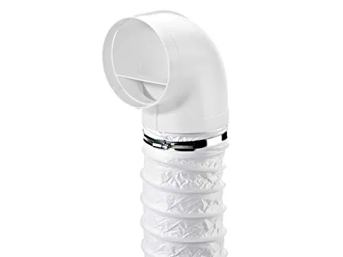 Naber COMPAIR flow 150 R-URX Umlenkstück mit Flexschlauch - Dunstabzugshauben-Zubehör mit 500 mm Flexschlauch für eine flexible Installation und optimale Luftführung.