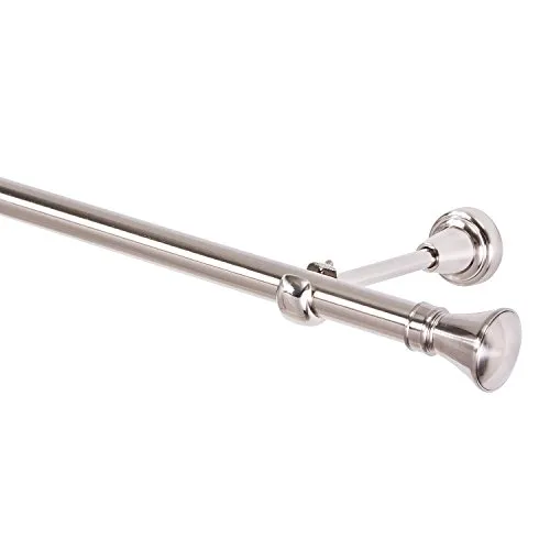 Gardinenstange 200 cm Gold 1-läufig mit Kristallkugel in gold von MDEKOR