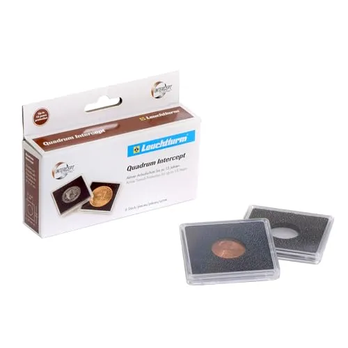 Leuchtturm (344145) Münzkapseln QUADRUM Intercept, Innendurchmesser 20 mm, schwarz
