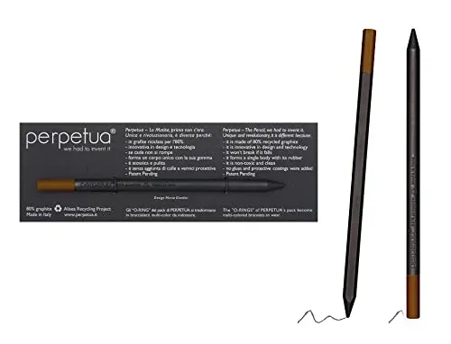 Perpetua Grafit-Stifte, Langlebige & Robuste HB Bleistifte aus Grafit, Nachhaltiger Bleistift HB mit Radiergummi zum Zeichnen, Schreiben & Skizzen, Ergonomischer Profi Bleistift für Schule & Büro