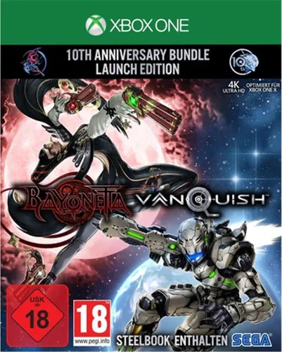 Bayonetta & Vanquish 10th Anniversary Bundle Limited Edition (XONE) - Action- und Abenteuer-Doppelpack für Xbox One, inklusive limitierter Edition mit exklusiven Inhalten für Fans der Kultspiele.