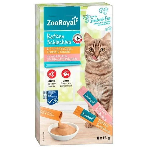 ZooRoyal Katzen Schleckies Geflügel, Leber & Lachs, 11er Pack