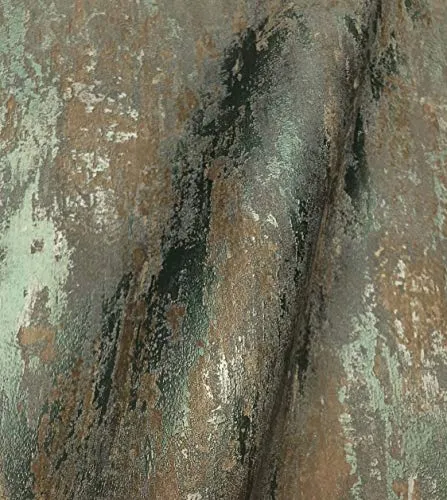 NEWROOM Vliestapete Grün Betonoptik in grau von Newroom