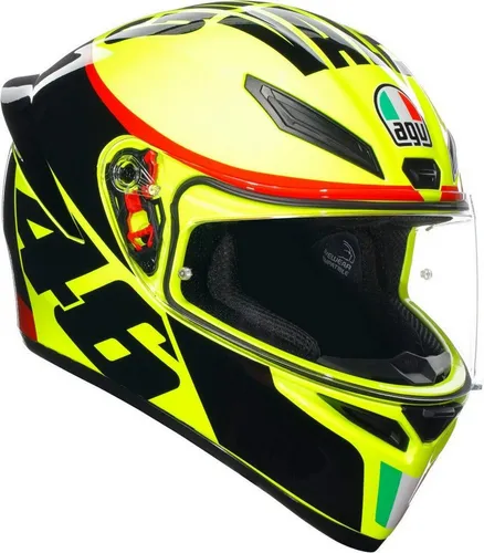 AGV K1 S E2206 Valentino Rossi Integralhelm XS - Motorradhelm mit leichtem Polycarbonat-Gehäuse, polierter Oberfläche und exklusivem Valentino Rossi Design – ideal für Fans und sportliche Fahrer.