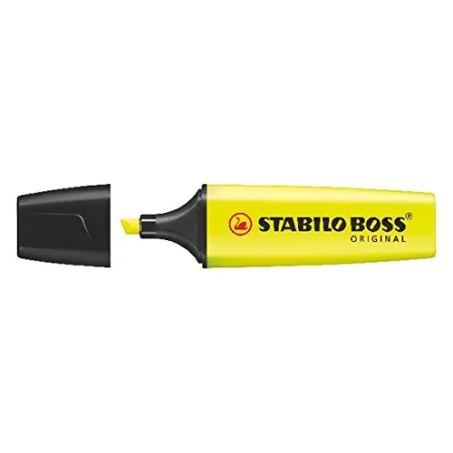 STABILO BOSS ORIGINAL gelb Textmarker [1 Stück] von STABILO