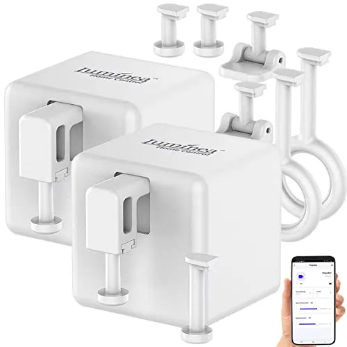 Luminea Home Control Smart Fingerbot: 2er-Set Smarte Schalter-Aufsätze für Kippschalter & Taster, mit App (Button, Bluetooth, Funk-Schalter-Aufsatz, Ferngesteuerte Autos)