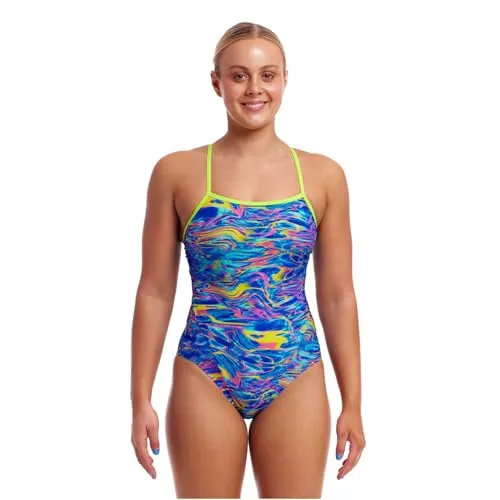 Funkita Stir Crazy Badeanzug für Damen chlorbeständig und schnelltrocknend, Größe:36