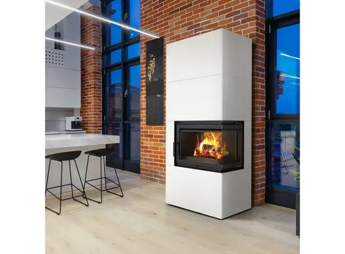 Kratki Kaminofen KAMINEINSATZ SIMPLE BOX 8 KW - Kaminofen mit 8 kW Leistung, ökologisch und effizient, ideal für moderne Innenräume. Einfache Installation und zweiseitige Feueransicht für gemütliche Atmosphäre.