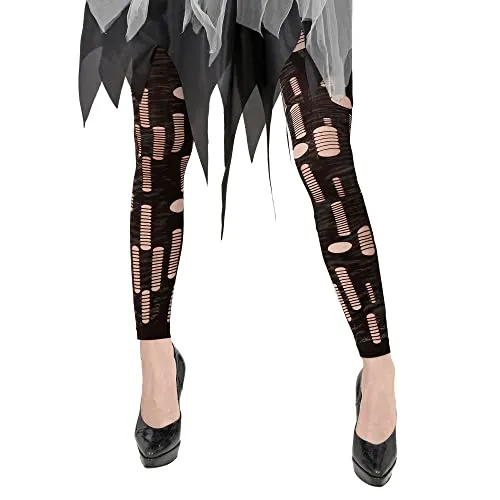 Widmann - Leggings Zombie, zerfetzt, Strumpfhose, Halloween, Karneval, Mottoparty