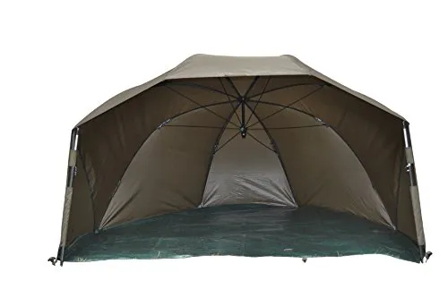 MK-Angelsport extra großes Brolly 60 Zoll - Wasserdichtes Shelter mit 10.000mm Wassersäule, schnellaufbaubar und ideal für Angler – bietet gemütlichen Schlafplatz bei jedem Wetter.